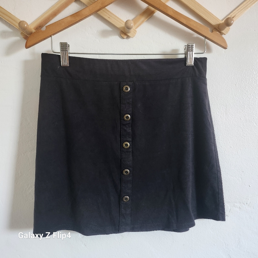 Black mini skirt